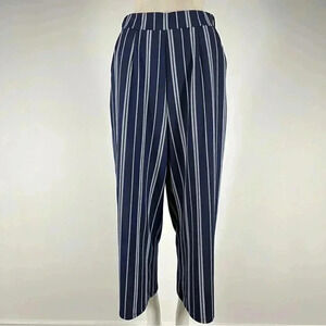 Amanda Green cropped wide leg pants striped size s